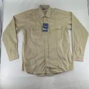 NWT Propper Class B Long Sleeve Button Up Shirt Ripstop Tan Mens Sizes L