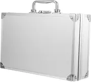 Veemoon Toolbox with Lock Durable Storage Case for Tools Instruments and Files Convenient Right Angle Design for Easy Carrying and Organization