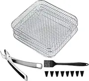 Yajuyi 3 Pieces Layered Fryer Racks for Oven Cooking and Baking, Square