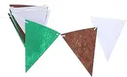 Yardwe Rugby Flag Fall Garland Happy Birthday Banner Decorations Sports Decor Sport Garland Banner Green Pennant Banner Green Garland for Table Decor Football Party Decoration Felt