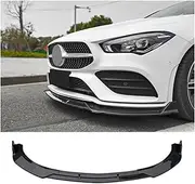 Car Front Bumper Lip Spoiler Splitter Compatible for Mercedes Benz CLA Class C118 X118 W118 2020 2021 2022 2023 ABS Glossy Black Body Kits(Gloss Black)
