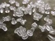 EARNUT BACKING FOR EARRINGS RUBBER CLEAR 5X4 MM 100 PIECES (50 PAIRS)