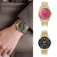 在飛比找momo購物網優惠-【Vivienne Westwood】香檳金色系 紋理錶盤 
