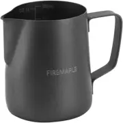 Firemaple Orca Milk Frothing Pitcher 12Oz, Black-Espresso Milk Steaming Pitcher