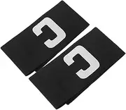 Gogogmee Soccer Captain Arm Band Black Elastic Wristband Mark for Team Leaders Bulk