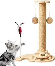 Cat Scratch Post,Multifunctional Kitten Puzzle Toy | 4-in-1 Pet Scratching Post Interactive, Multifunctional Indoor Kitten Teaser Toy for Home