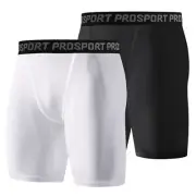 Men's Sports Compression Shorts Gym Fitness Base Layer Workout Athletic Pants