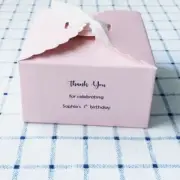 25x Pink Paper Boxes Favour Boxes 1st Birthday Personalised Thank You Gift Boxes