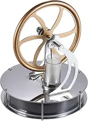 Science Low Temperature Stirling Engine,Aluminium Alloy Air Stirling Engine Motor Physical Experiment Tool