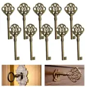 Alloy Antique Skeleton Key Hole Head Set for Furniture Cabinet (10 pieces)