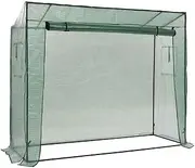 'vidaXL Walk-in Greenhouse - Green Powder Coated Steel Frame, UV Protected Cover, Vented Window, Easy Assembly and Portability