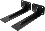 jojofuny 2pcs Suspended Tv Cabinet Bracket Shelf Fixed Brackets Support Floating Shelves Sink Small Shelf Large Pantry Bench Shelf Brackets Hanger Oven Scaffold Unit Organizer Iron Black