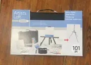Artist's Loft 101 Piece Deluxe Studio Art Set w/Easel & Messenger Bag NIB