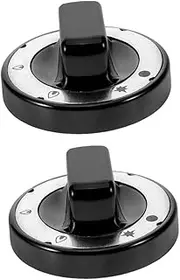 Milisten 2Pcs Heat Resistant Knobs for Gas Grills Ovens Cooktops Stylish Non Slip Design Fit Replacement Knobs for Outdoor BBQ Gas Cooking
