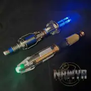 Doctor Who 11th Metal Sonic Screwdriver LED Colorful Light Cosplay Prop Replica
