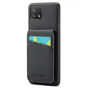 FIERRE SHANN Case for Samsung Galaxy A22 5G (EU Version) Card Slots Phone Kickstand Cover