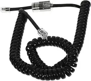Mipcase 1 Set Coiled Telephone Cord Set with Detangler Retractable Cord for Landline Phones Tangle Design Elegant for Home Office