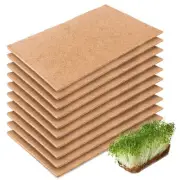 10 Pack Jute Grow Mat for Microgreens, 10" x 20" Hydroponic Grow Pads for Gro...