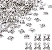 [EEE ELECRELIVE] Elecrelive Tibetan Silver Bead Caps Flower Spacer Beads Jewelry Making
