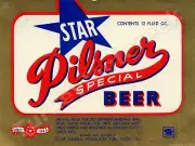 Star Pilsner Beer Label 9" x 12" Metal Sign