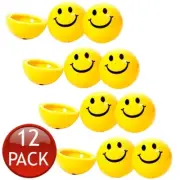 12 x Dome Popper Smiley Face Push Fly Poppers Kids Novelty Toy Party Filler 45mm