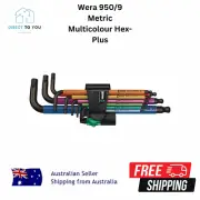Wera 950/9 Metric Multicolour Hexagonal ballpoint Hex-Plus L-Key 9-Pieces Set
