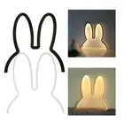 LED Bunny Lamp Night Light USB Charging Dimmable Light Bar for Children Room