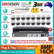 Hikvision 12MP 16CH CCTVCamera Kit OEM 4K 8MP ColorVu Acusense POE IP Camera Mic