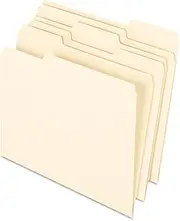 Pendaflex 74520 Earthwise by Pendaflex Recycled Paper File Folder, 1/3 Cut, LTR, Manila, 100/Bx