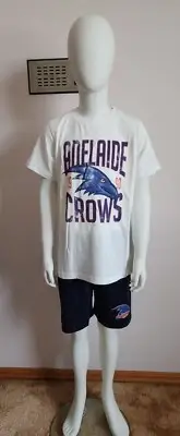 Adelaide Crows AFL AFADC0841 W24 Boys Short Sleeve Pyjama Set Size 8 New