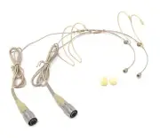 A Pair of Double Earhook Headset Microphones w/4 pin mini XLR for Audio Technica