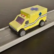 Neon Ambulance RAINBOW RARE Road To Gold Driven Battat Pocket Micro Toy Car