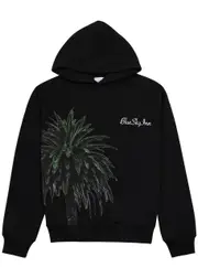 Blue Sky Inn Royal Palm Hooded Cotton Sweatshirt - Black - L L