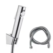 Toilet Bidet Spray Kit Hand Held Shower Head with Stainless Steel Hose Chrome