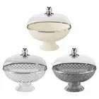 Fruit Basket Pedestal Bowl with Lid Removable for Vegetables, Bread, Snacks
