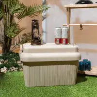 在飛比找momo購物網優惠-【完美主義】韓國掀蓋式堆疊露營收納箱-L-兩色(置物箱/整理