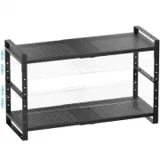 Expandable Spice Rack, Stackable Metal Pantry Storage Shelves Stand, Adjustab...