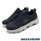 Skechers 休閒鞋 Go Walk Massage Fit 男鞋 藍 橘 緩震 健走鞋 216404NVOR