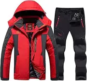 [USDBE] Men's Ski Suit S Thicken Warm Snow Coat Winter Skiing Jacket and Pants Set