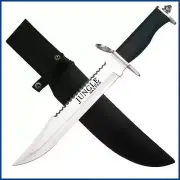 Lg Awesome Survival Knife + Fixed Bld Stainles Cool Knife + Flint Fire Striker