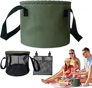 Ylnailky Portable Bucket | 20L Wash Bucket,Large Capacity Container for Outdoor Gardening, Fishing, Camping, Lightweight Basin with Handle