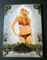 2019 Benchwarmer BETH WILLIAMS Holiday #26 Gold Foil Variant/25 PLAYBOY Playmate