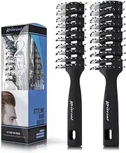 Kaiercat Professional Men's Hair Brush - Great Styling & Blow Drying Hair Brushes for Slicked-back, Vented Hair Brush Set for Men & Women