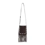 [Valentino Garavani] Valentino Garavani-Brown Suede Leather Small Cross Body Bag-Donna OS OS