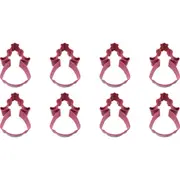 8x R&M Princess Cookie Cutter Polyresin Coated Steel Bake Mould 12.05cm Fuchsia