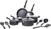 Basics Non-Stick Cookware Set, Pots, Pans and Utensils - 15-Piece Set