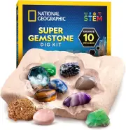 Dig up 10 Real Gemstones and Crystals, Science for Kids, Gem Digging Kit