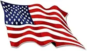 Waving American Flag Sticker (us USA Patriotic Wave America Proud Patriot Colors Banner (3 x 5 inch)