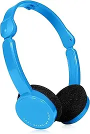 3.5mm Wired Over-Ear Headphones Foldable Sports Headset Portable Music Earphones for MP4 MP3 Phones Laptop Blue