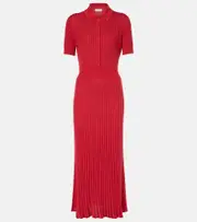 [Gabriela Hearst] Gabriela Hearst Amor silk and cashmere midi dress AU 14 red
